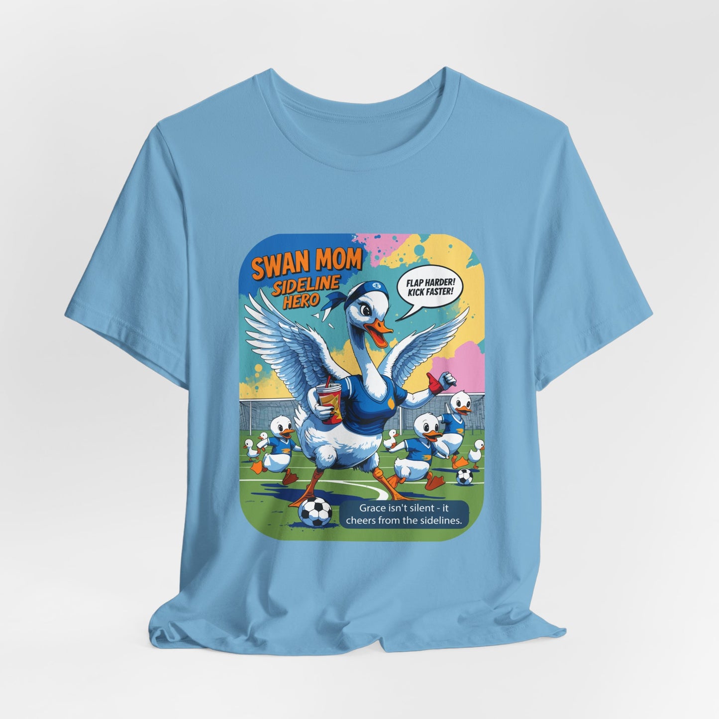 Swan Mom Soccer T-shirt Sideline Screams Funny Yell Game