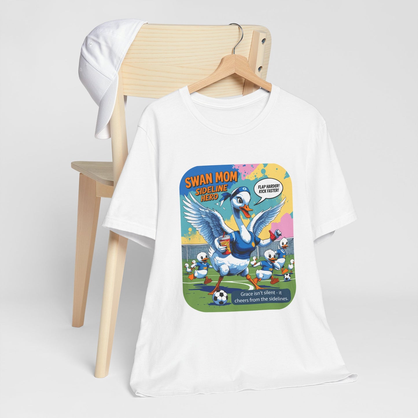 Swan Mom Soccer T-shirt Sideline Screams Funny Yell Game