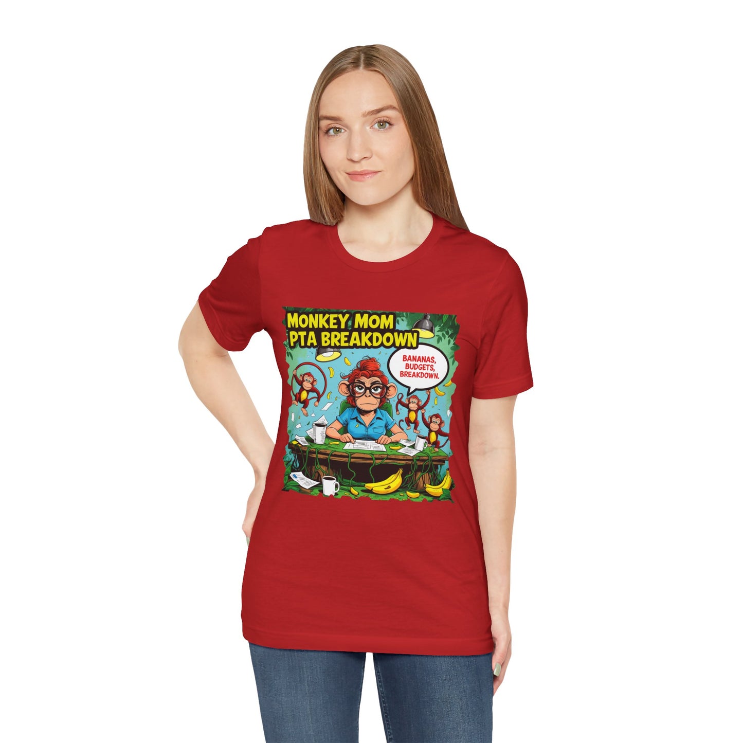 Monkey Mom T-shirt, Jungle Chaos PTA Humor Classroom Stress Gift