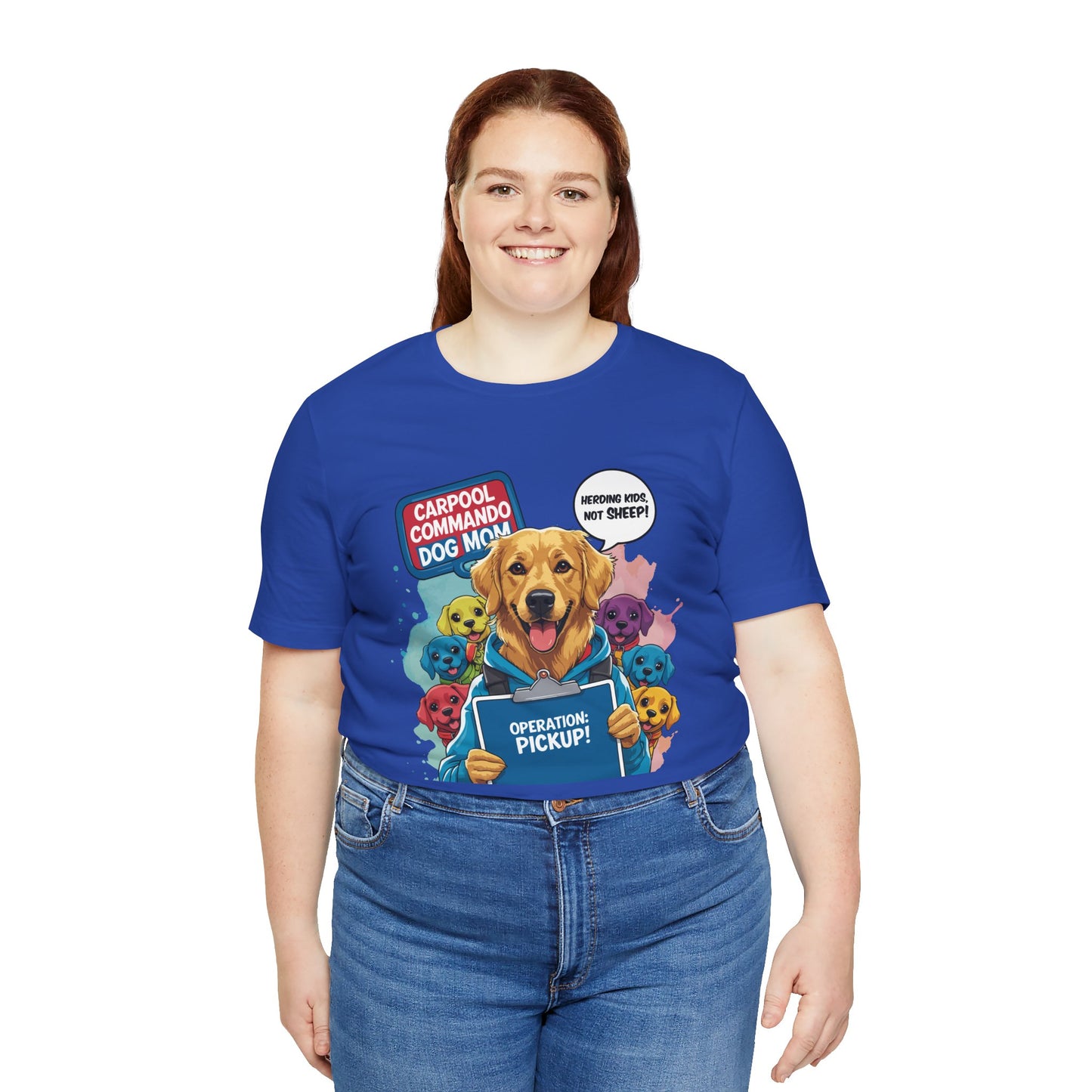 Dog Mom T-shirt, Carpool Commando School Pickup Survival, Funny Family Chaos
