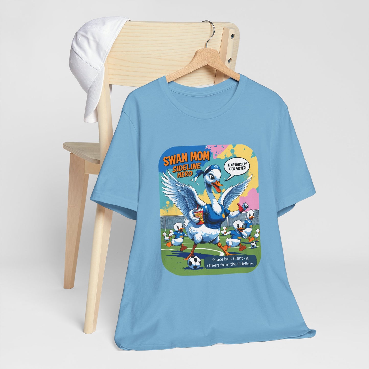 Swan Mom Soccer T-shirt Sideline Screams Funny Yell Game