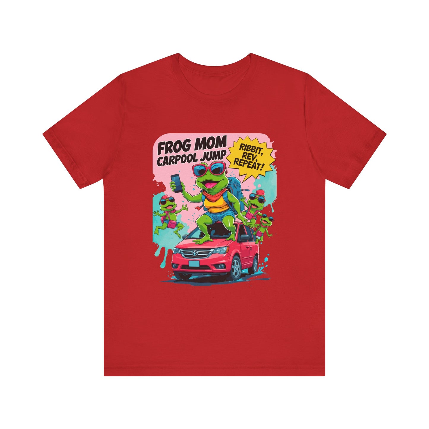Frog Mom T-shirt Carpool Jump Chaos Rush Parent Commuter Humor