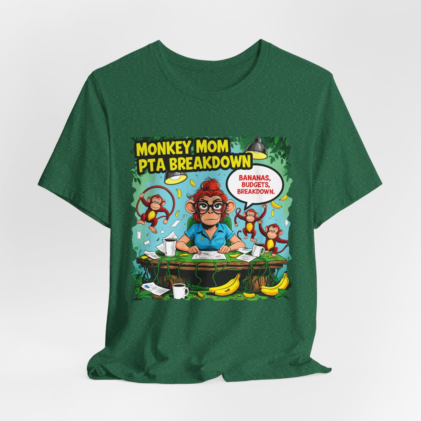 Monkey Mom T-shirt, Jungle Chaos PTA Humor Classroom Stress Gift