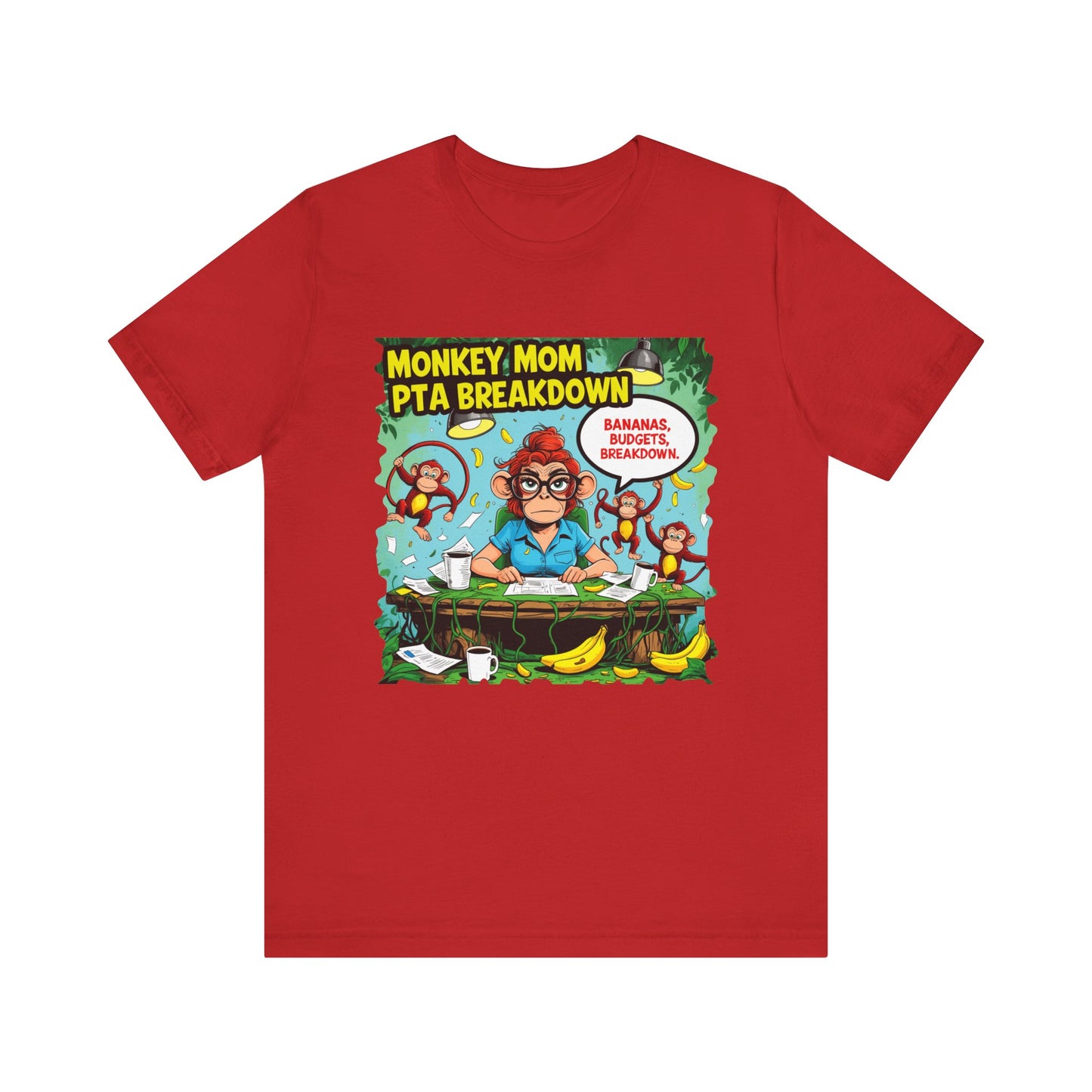 Monkey Mom T-shirt, Jungle Chaos PTA Humor Classroom Stress Gift