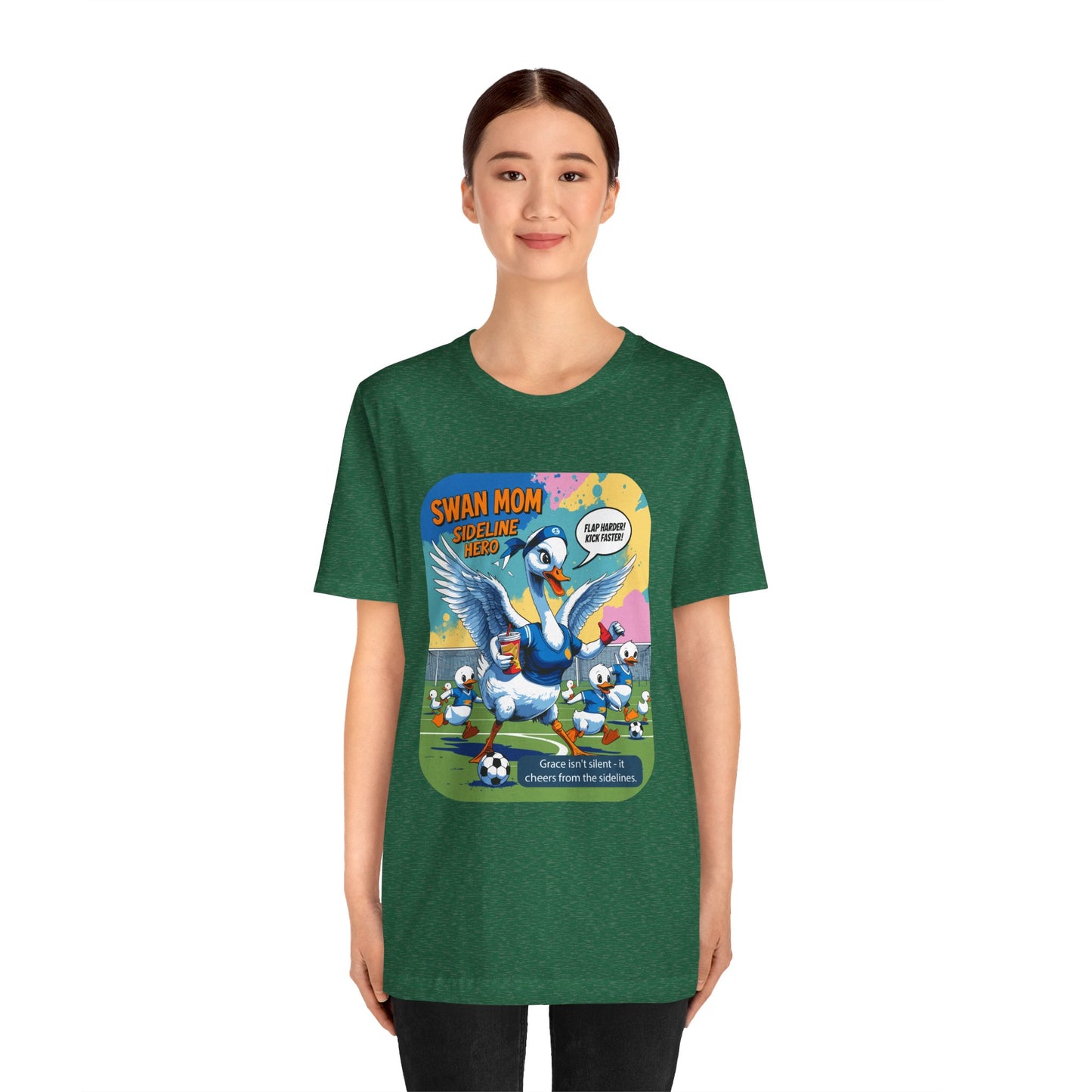 Swan Mom Soccer T-shirt Sideline Screams Funny Yell Game