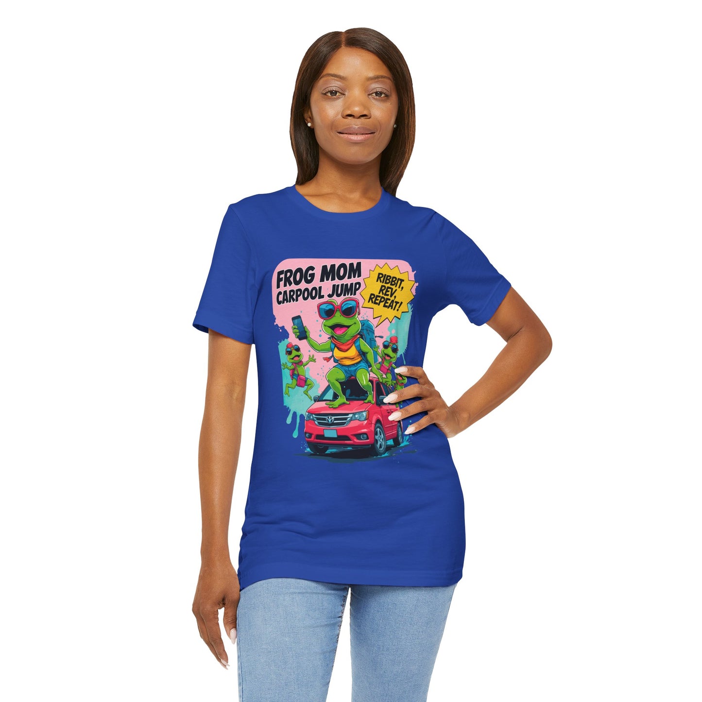 Frog Mom T-shirt Carpool Jump Chaos Rush Parent Commuter Humor