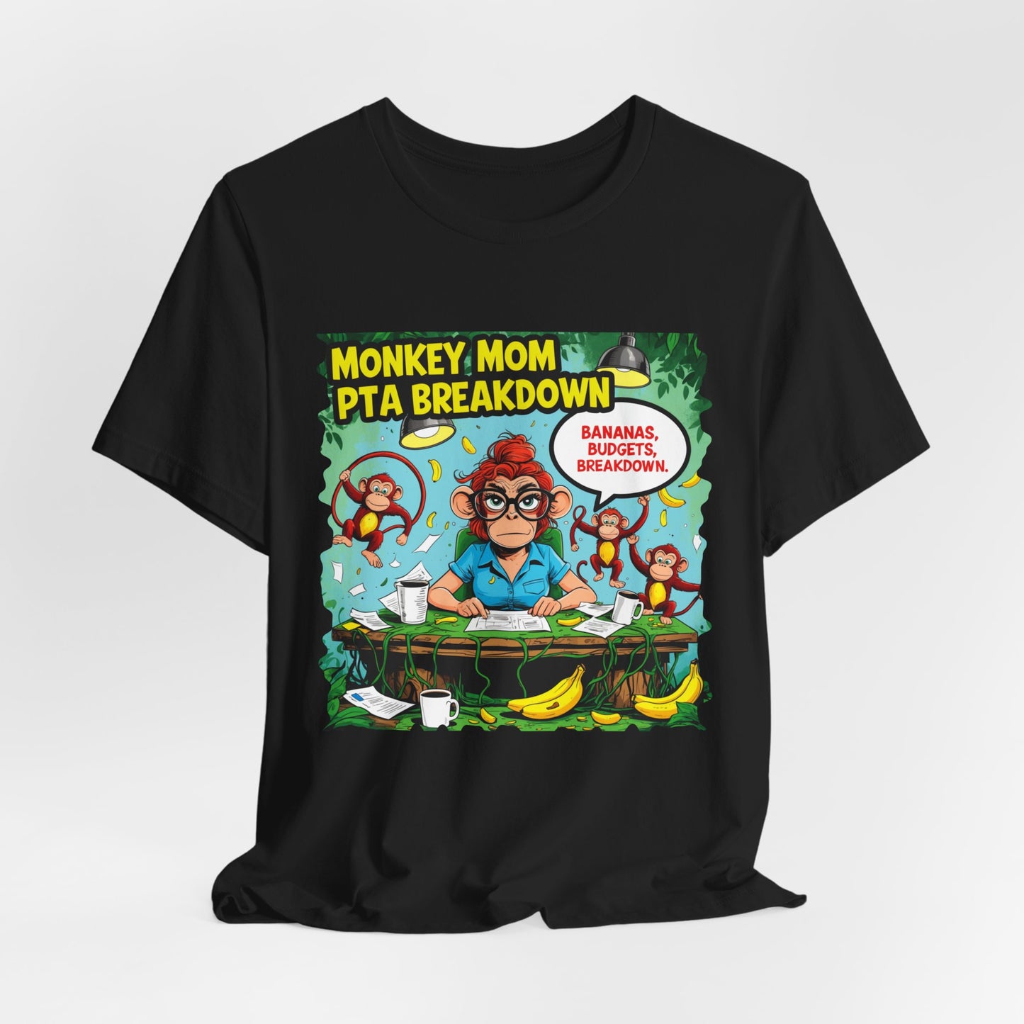 Monkey Mom T-shirt, Jungle Chaos PTA Humor Classroom Stress Gift