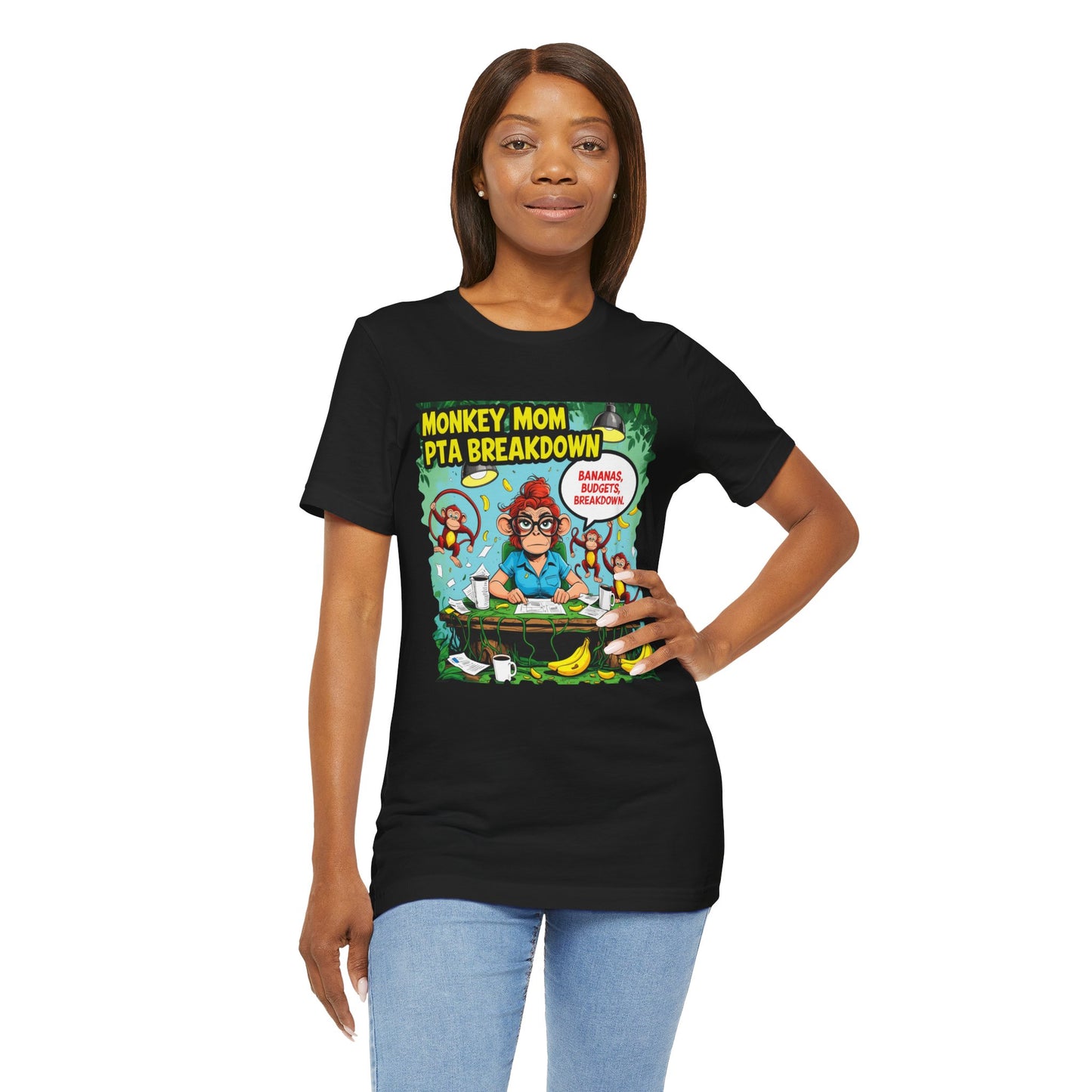 Monkey Mom T-shirt, Jungle Chaos PTA Humor Classroom Stress Gift