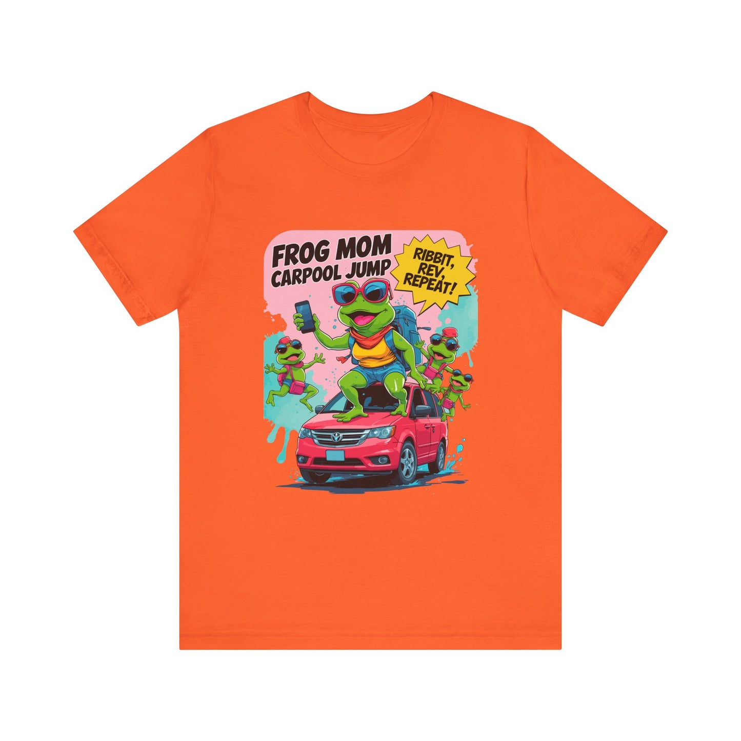 Frog Mom T-shirt Carpool Jump Chaos Rush Parent Commuter Humor