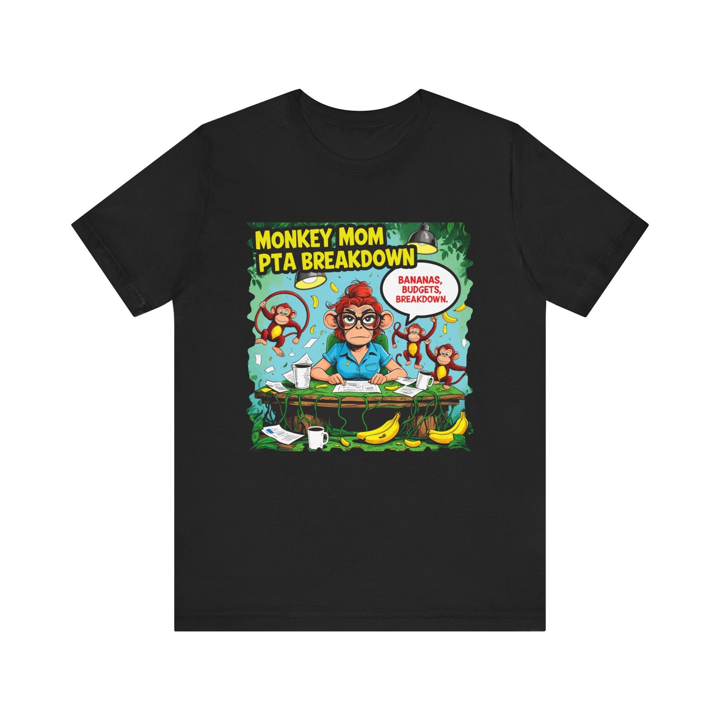 Monkey Mom T-shirt, Jungle Chaos PTA Humor Classroom Stress Gift