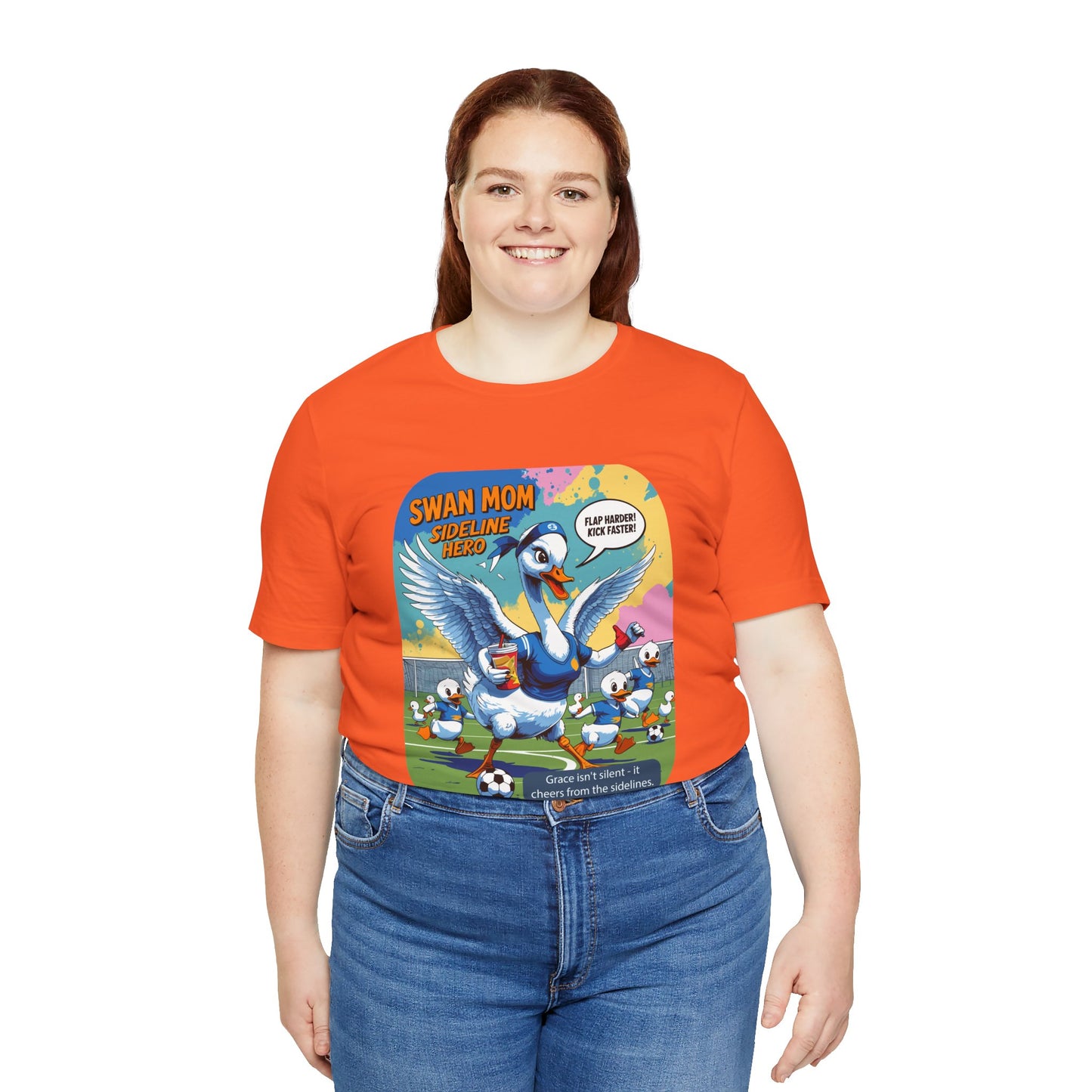 Swan Mom Soccer T-shirt Sideline Screams Funny Yell Game