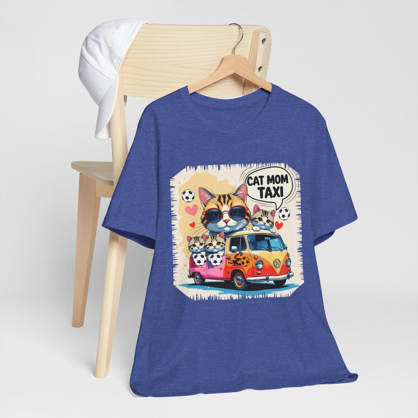 Cat Mom Taxi T-shirt Funny Chaos Soccer Carpool Meow Squad Humor