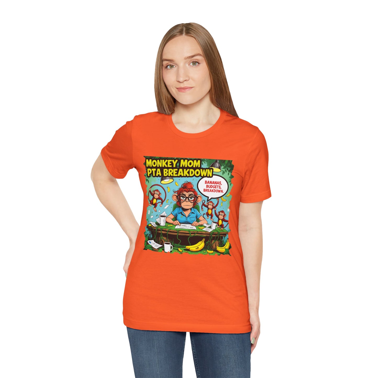 Monkey Mom T-shirt, Jungle Chaos PTA Humor Classroom Stress Gift