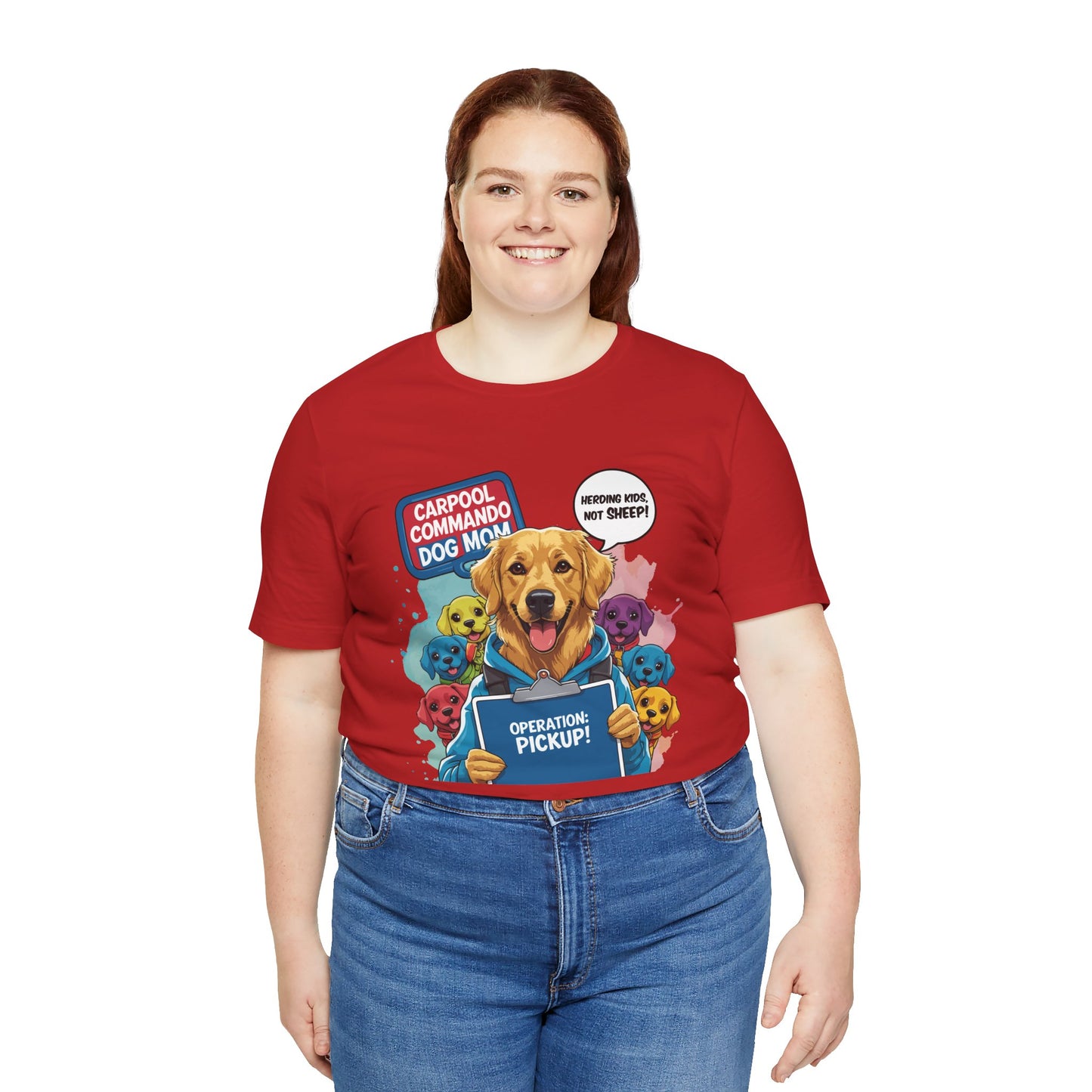 Dog Mom T-shirt, Carpool Commando School Pickup Survival, Funny Family Chaos