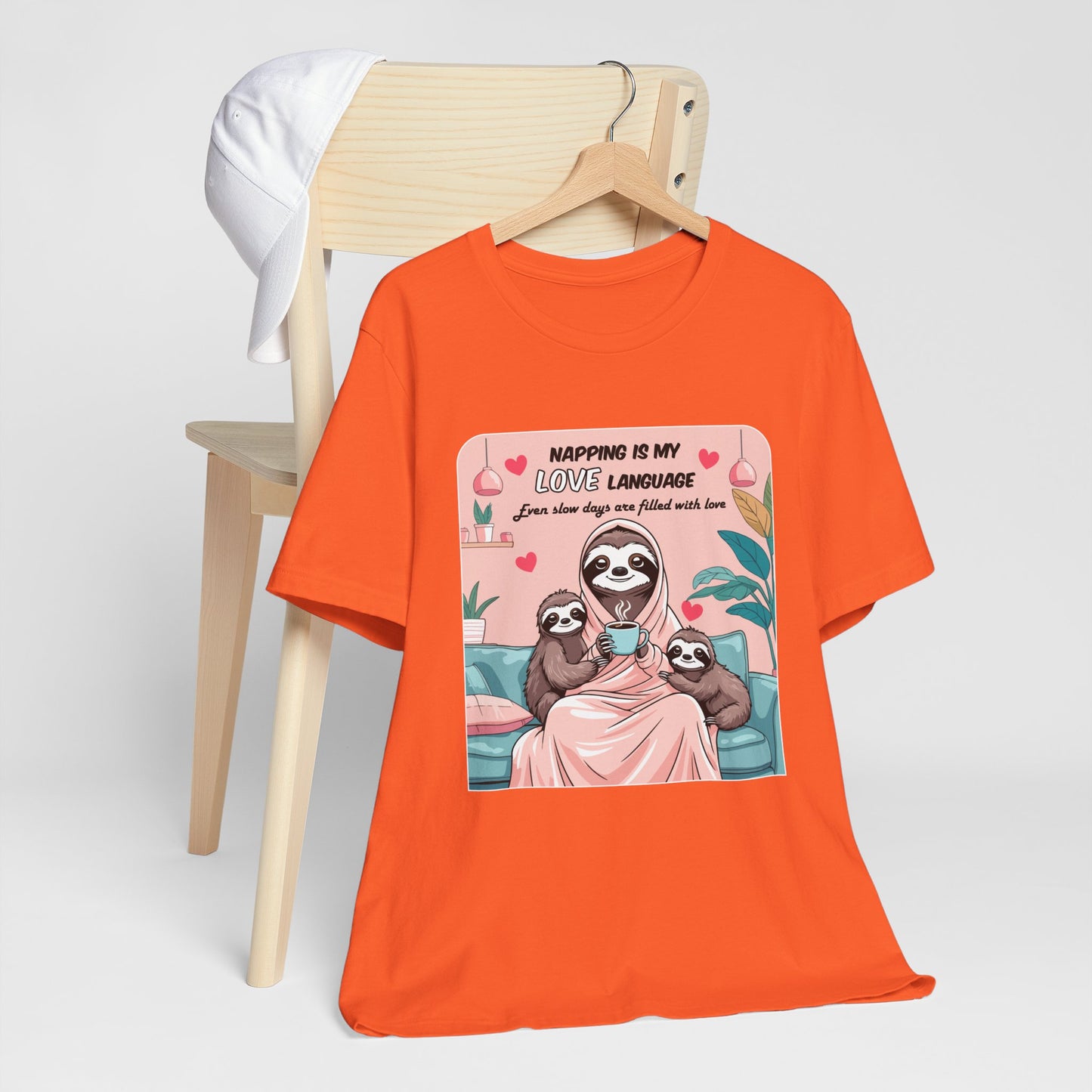 Sloth Mom T-shirt Funny Nap Life Coffee Couch Humor Slow Tired Morning Animal Shirt