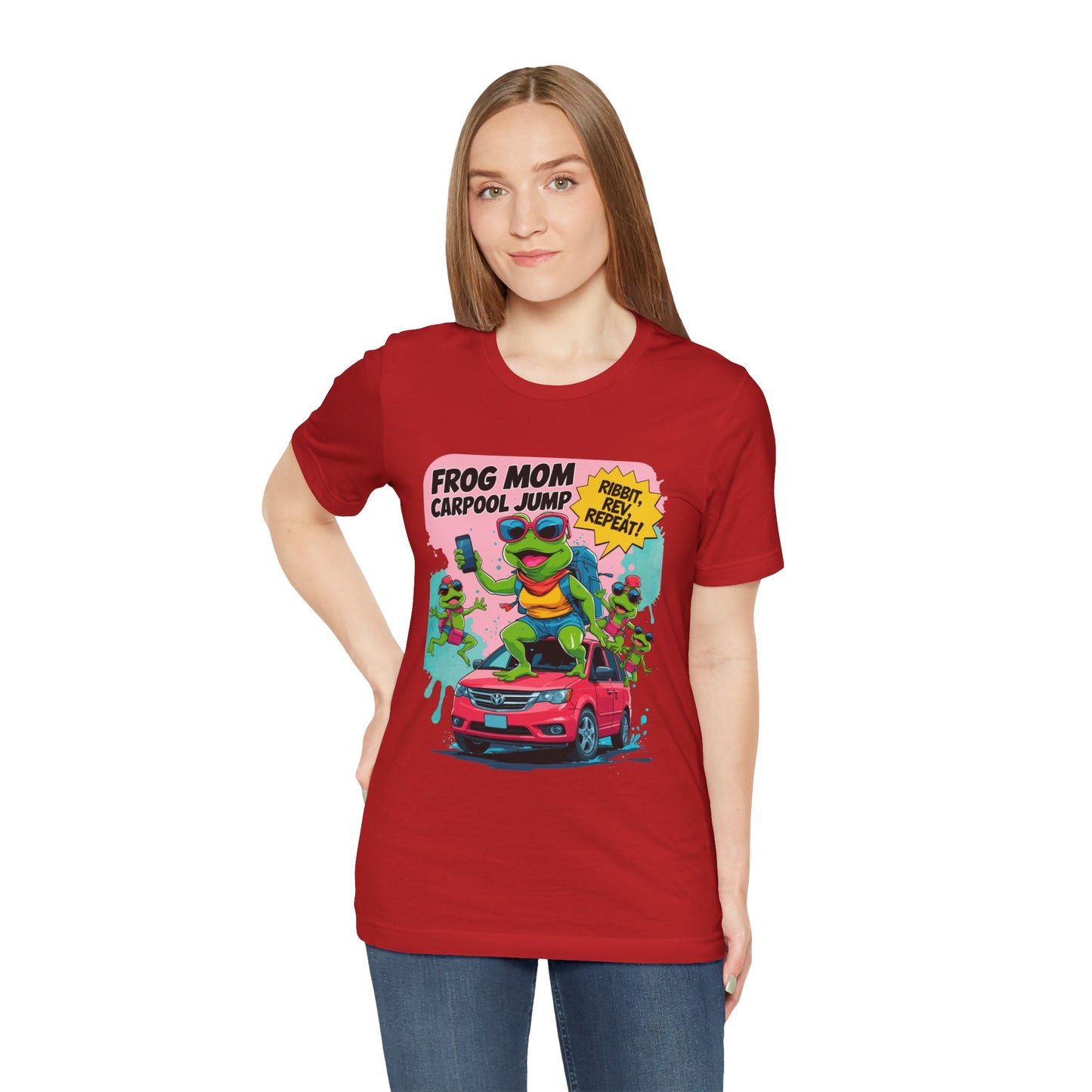Frog Mom T-shirt Carpool Jump Chaos Rush Parent Commuter Humor