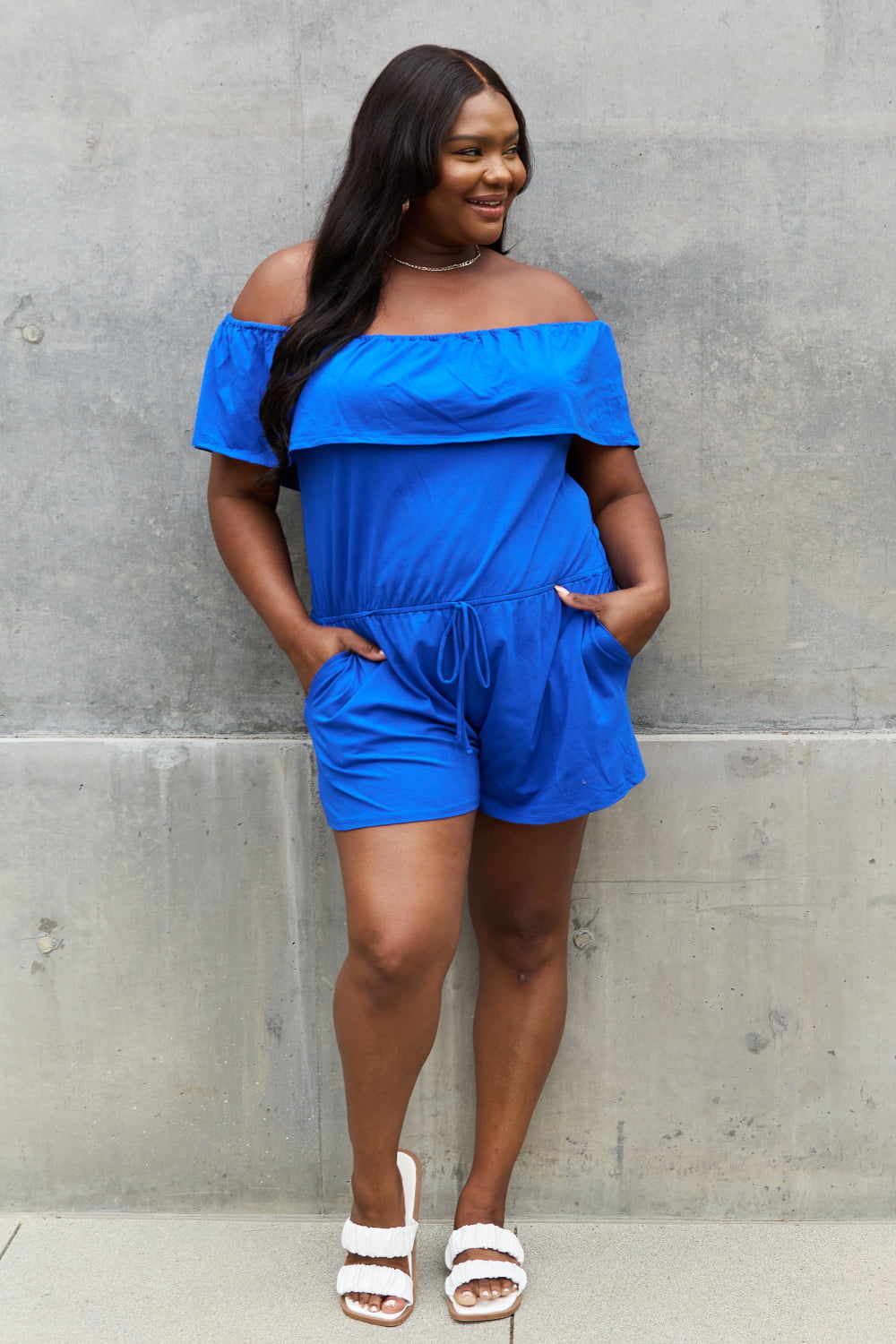 Culture Code Full Size Off The Shoulder Romper