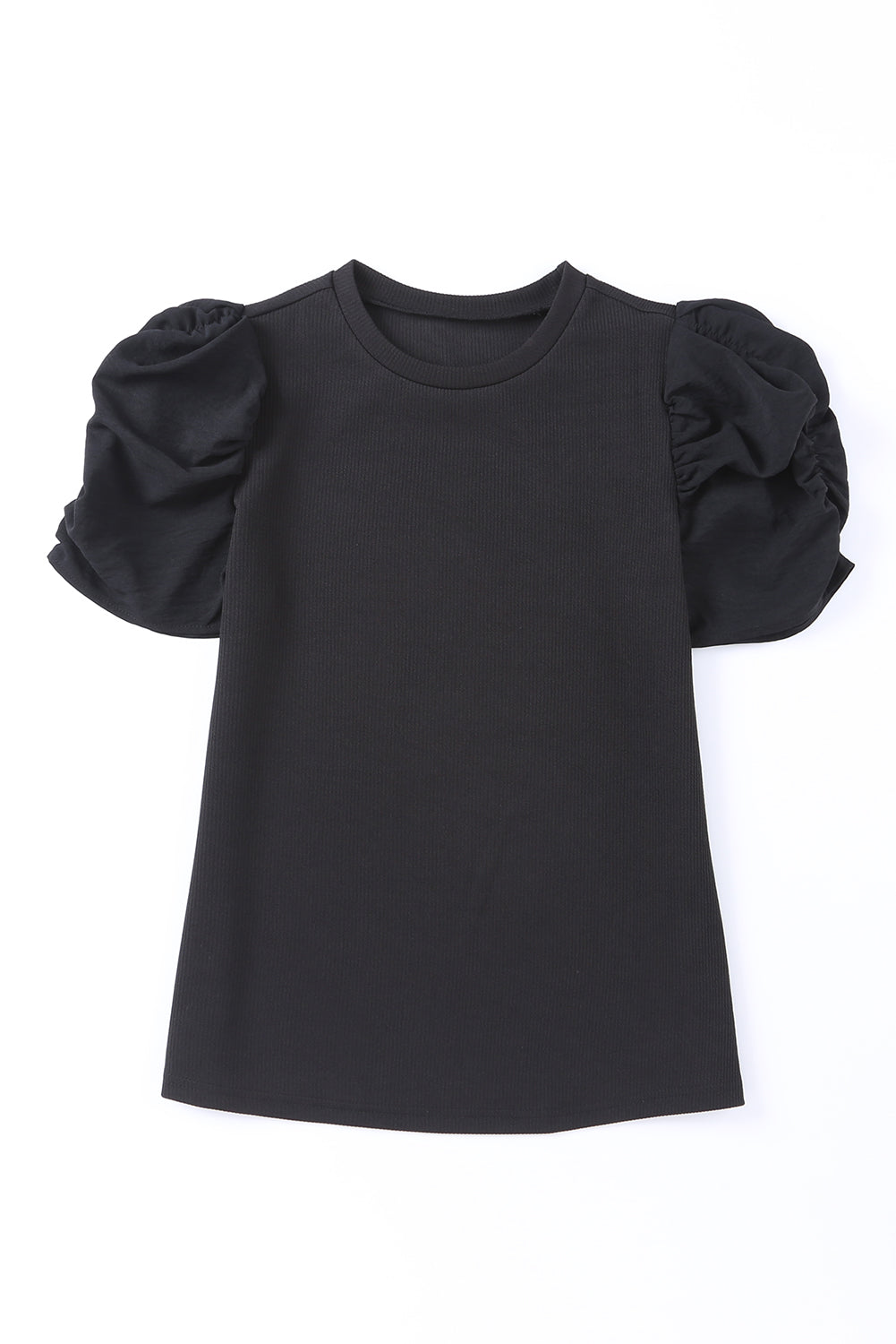 Round Neck Puff Sleeve Top