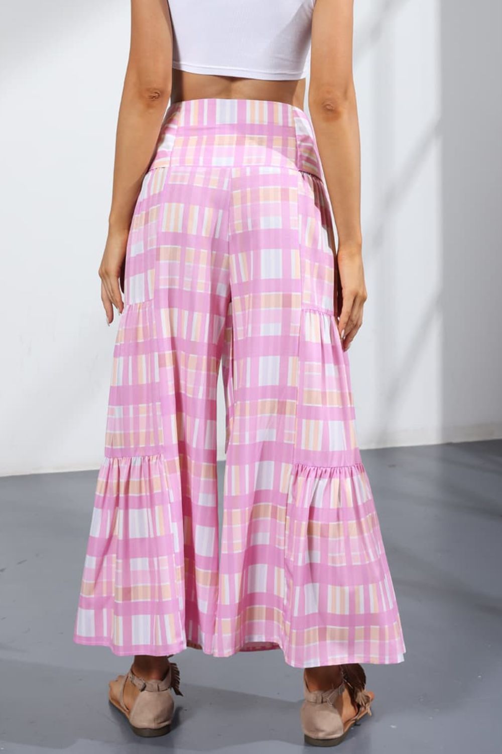 Printed Tie-Front Culottes