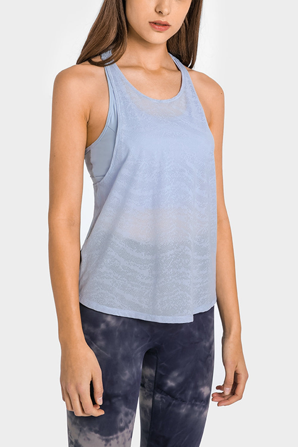 Spliced Mesh Racer Back Tank