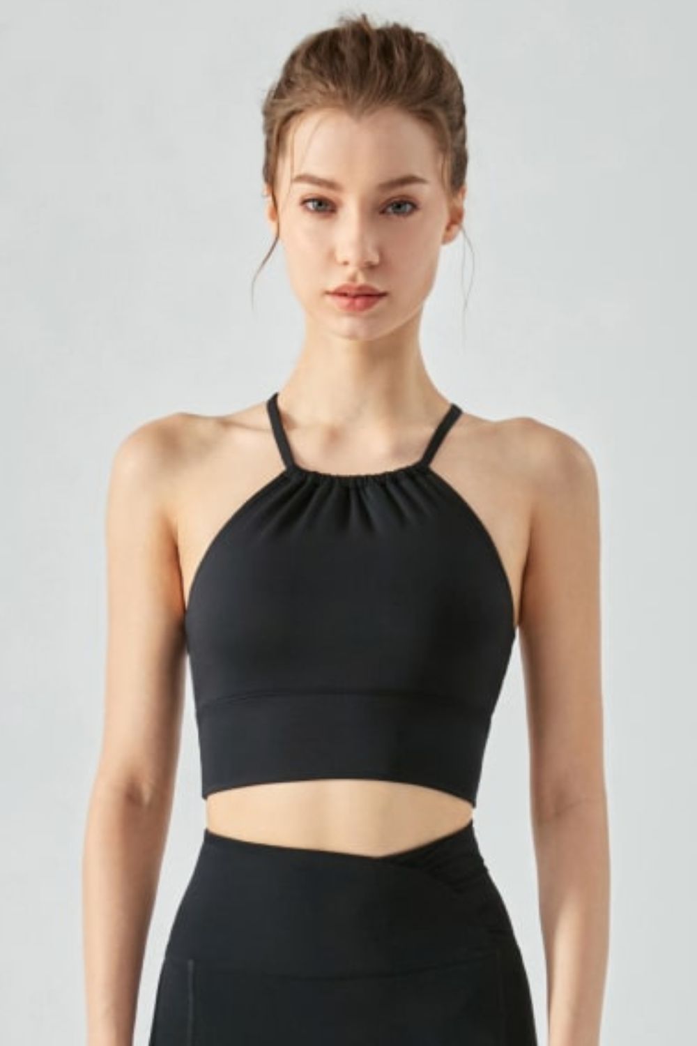 Crisscross Open Back Cropped Sports Cami