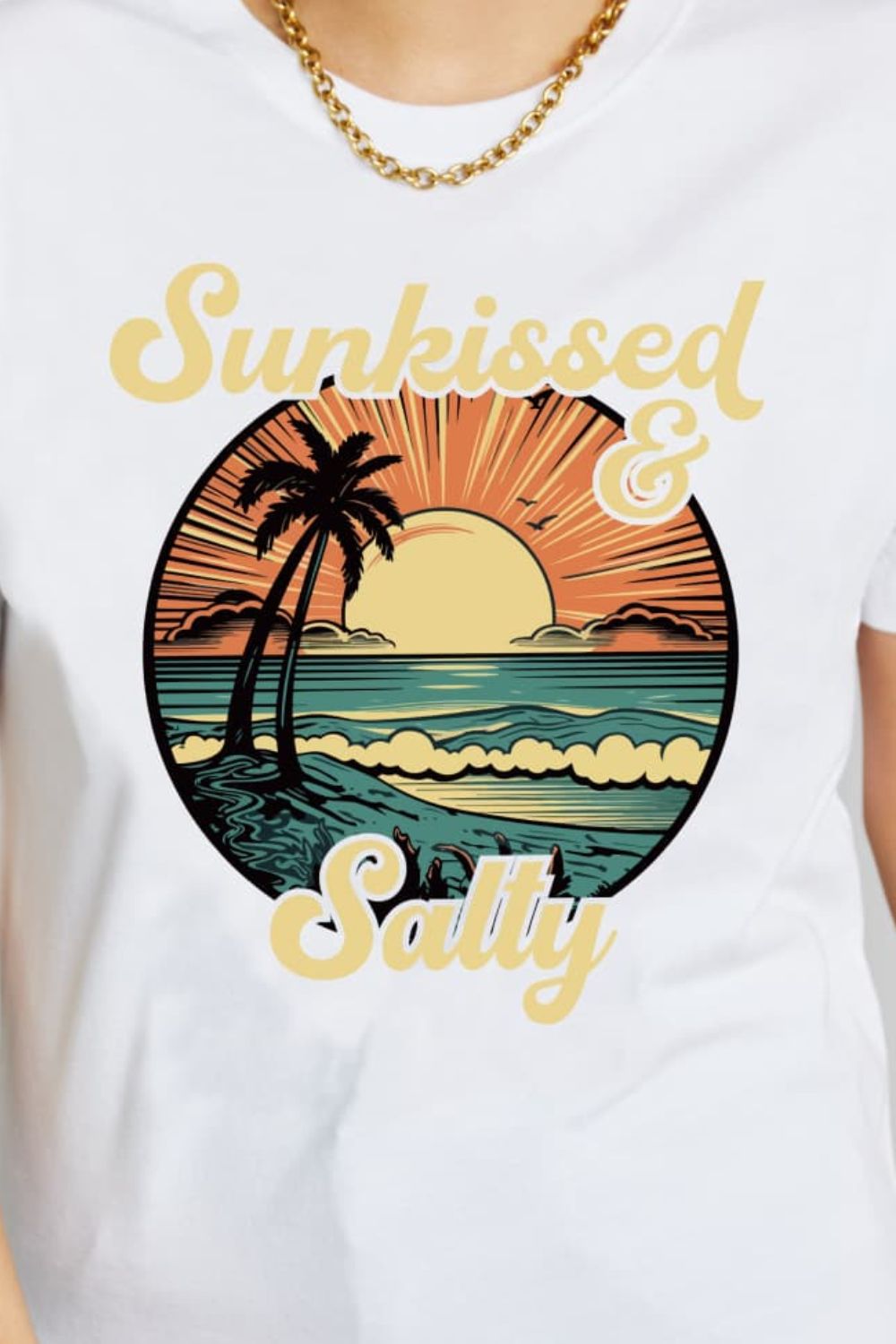 Simply Love SUNKISSED & SALTY Graphic Cotton T-Shirt